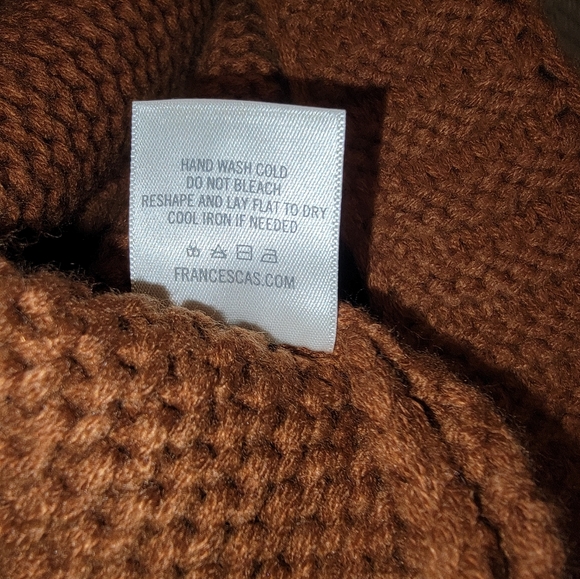 NWOT Francesca's Chunky Knit Sleeve Brown Cardigan Sweater Size M - Picture 6 of 6